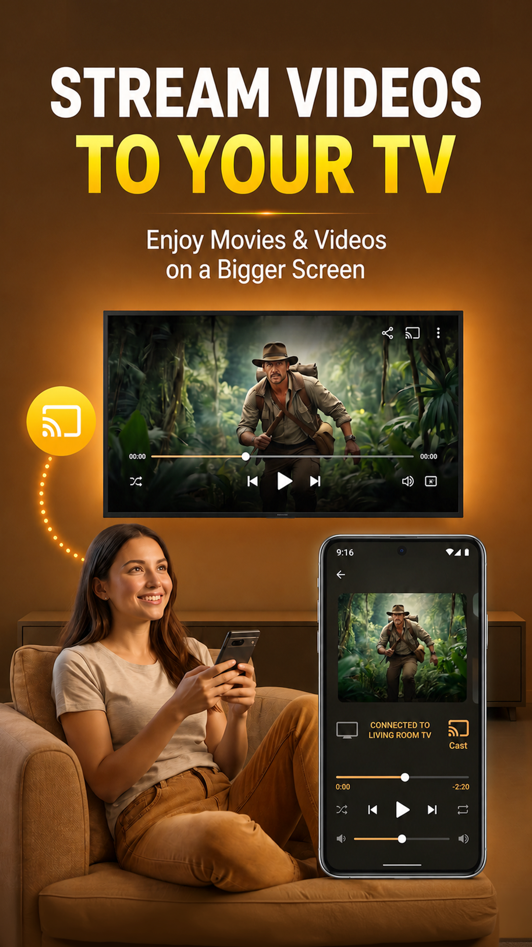 Stream videos to your Smart TV with NAVO