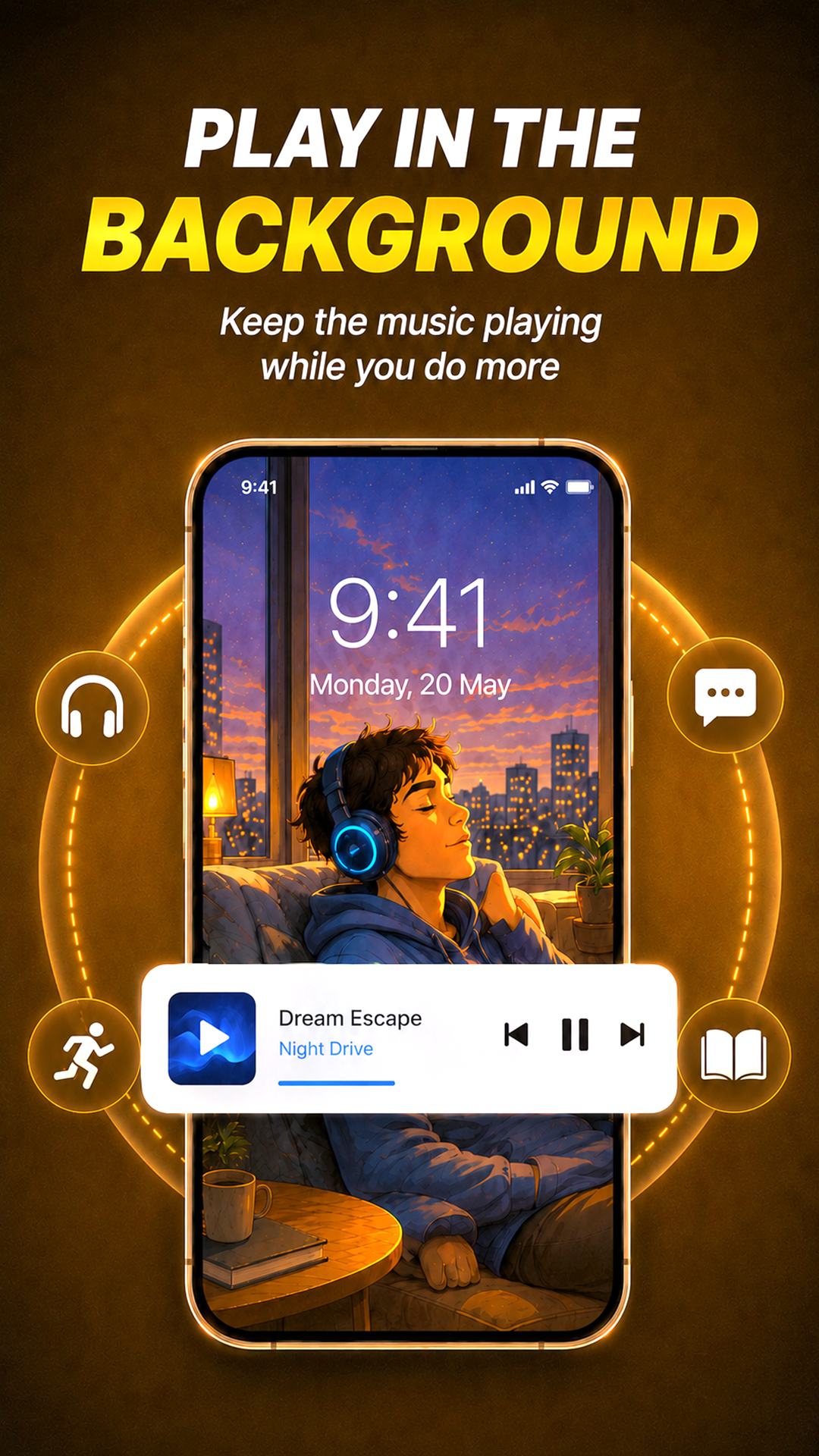 NAVO background music player